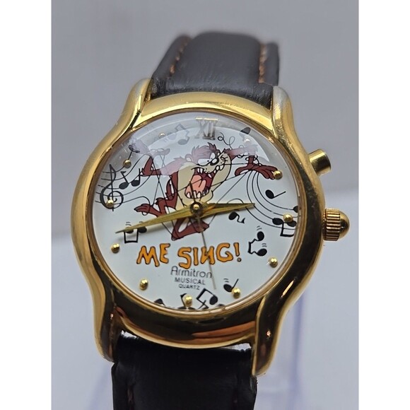 Vintage Armitron Looney Tunes Taz Me Sing Musical Watch Quartz 1995 New Battery - Picture 4 of 14